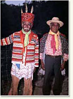 Brighton Seminole Indian Reservation elders Billy Bowlegs III (Left) and Naw Haw Tiger (right) (c.1960s)