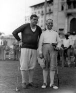 Babe Ruth and Al Smith playing golf at the Miami Biltmore in Coral Gables, 1930