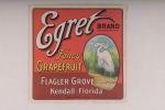 Egret brand citrus crate label, ca. 1920s-1930s