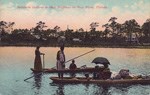 Group of Seminoles in dugout canoes on the New River, ca. 1910–1920