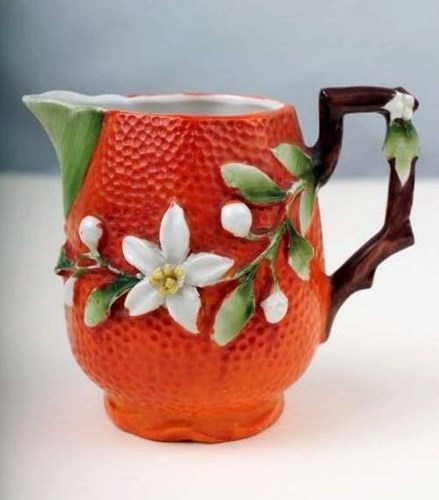 Orangeware cream pitcher, ca. 1890-1910s