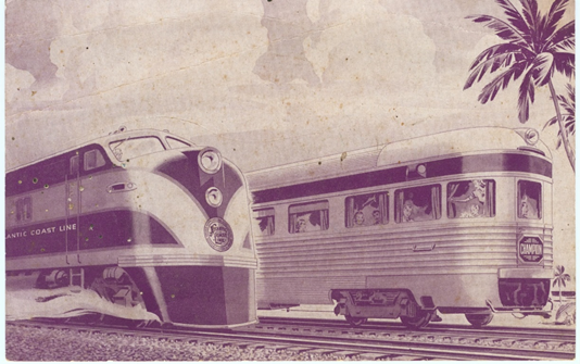 Train Travel Postcard