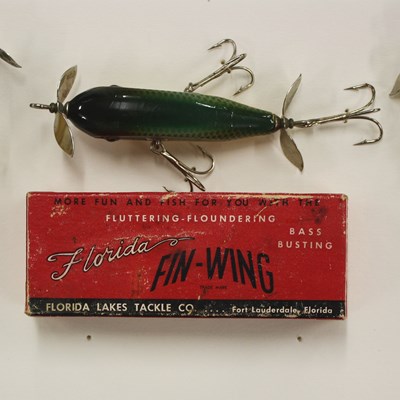 VINTAGE FLORIDA EGER Dillinger Antique Fishing Lure in Box LC18