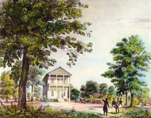 The Capitol building in Tallahassee as drawn by Francis de Castelnau, ca. 1838 Courtesy of the State Archives of Florida