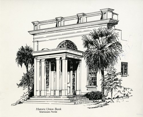 Drawing of the Union Bank of Florida Courtesy of the Museum of Florida History