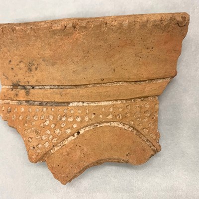 Fort Walton Incised pottery sherd, ca. 1350–1500