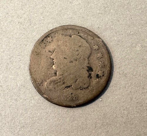 1835 US Capped Bust Half Silver Dime (heads) Collection of the Museum of Florida History