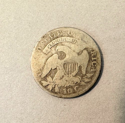 1829 US Capped Bust Silver Dime (reverse) Collection of the Museum of Florida History