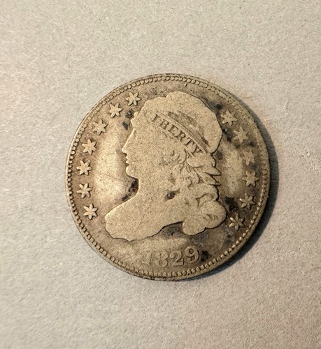 1829 US Capped Bust Silver Dime (heads) Collection of the Museum of Florida History