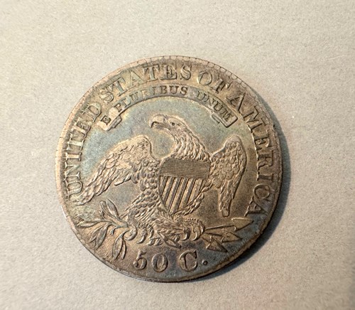 1827 US Capped Bust Silver Half Dollar (reverse) Collection of the Museum of Florida History