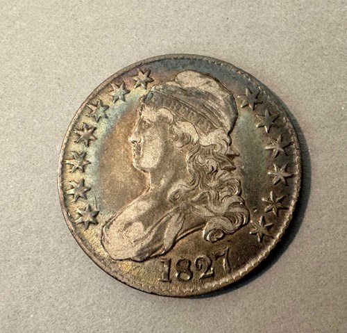 1827 US Capped Bust Silver Half Dollar (heads) Collection of the Museum of Florida History