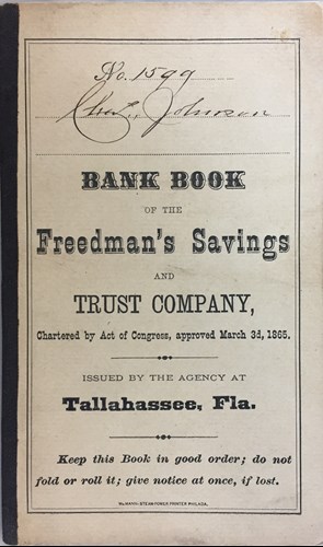 Personal Freedman's Bank book issued by the Tallahassee branch. Courtesy of the University of Georgia.