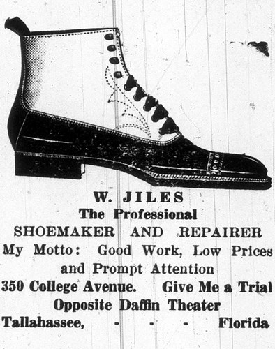 Advertisement from earlier location on College Avenue Tallahassee Democrat, 1916