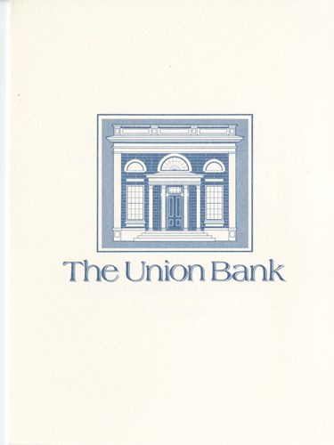 Invitation to the Dedication of the Union Bank building, October 23, 1984 Collection of the Museum of Florida History