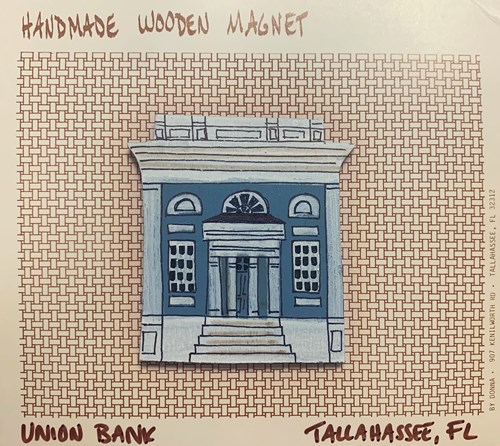 Union Bank wooden magnet, ca. 1987 Collection of the Museum of Florida History