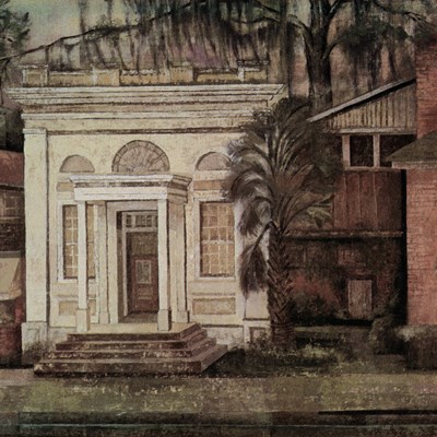 LeMoyne Art Foundation print of Agnes Harrison’s Union Bank painting, 1984