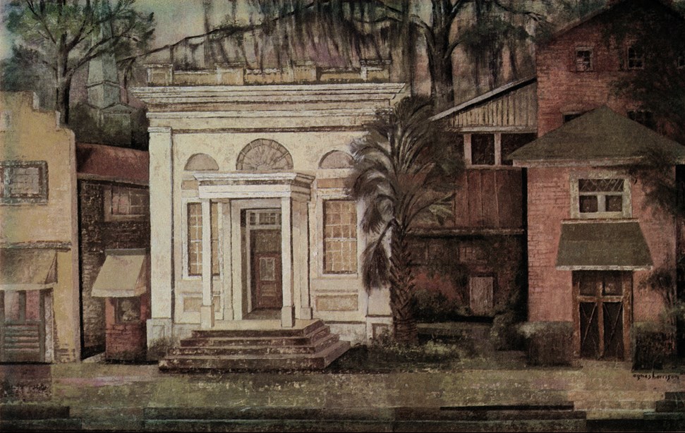 LeMoyne Art Foundation print of Agnes Harrison’s Union Bank painting, 1984 Collection of the Museum of Florida History