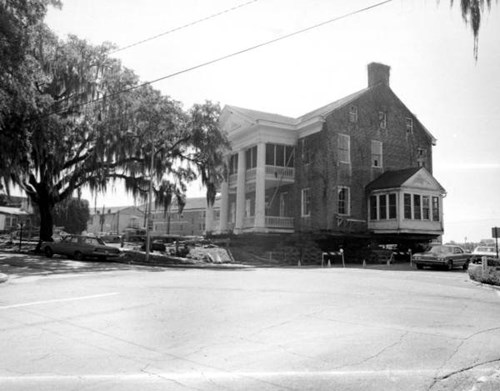 It took two weeks on the road for The Columns to move to its new location. Photo taken September 2, 1971. Courtesy of the State Archives of Florida.