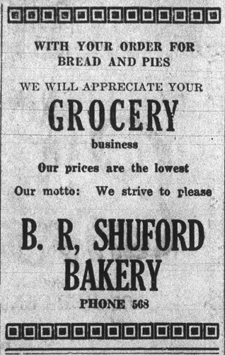 Advertisement from The Daily Democrat, April 11, 1923.