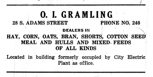 O. I. Gramling advertisement, August 2, 1919