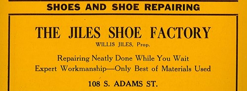 "For Your Soul Troubles You Call On W. Jiles," advertisement in Polk's Tallahassee City Directory 1927–1928
