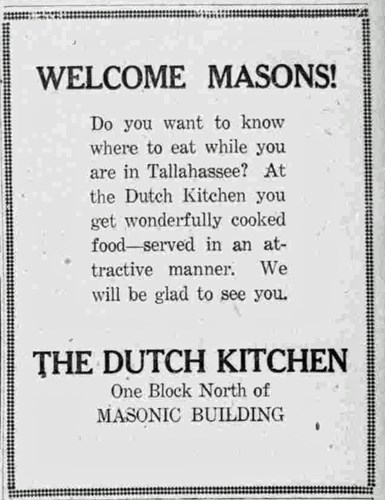 Welcome Masons! The Dutch Kitchen ad